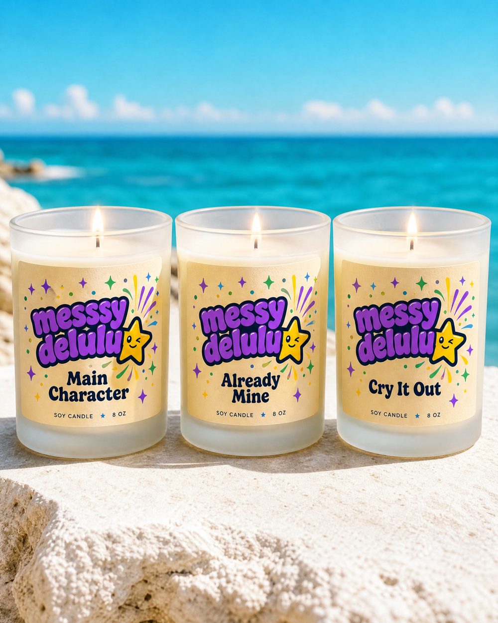Messy Delulu candles